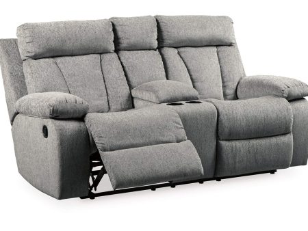 Mitchiner Reclining Loveseat with Console Sale