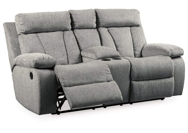 Mitchiner Reclining Loveseat with Console Sale