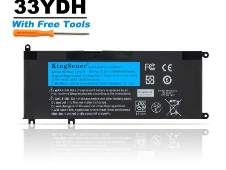 Kingsener 33YDH Laptop Battery Replacement For Dell Inspiron 15 7577 7773 7778 G3 15 3579 G3 17 3779 G5 15 5587 G7 15 7588 Latitude 13 3380 14 3490 PVHT1 Discount