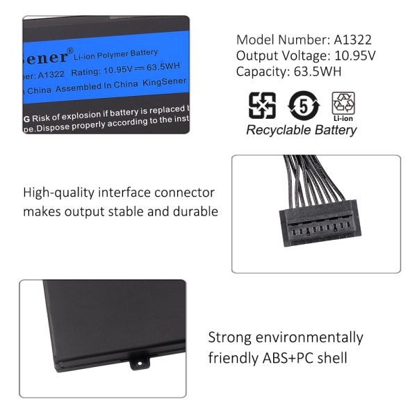 KingSener A1322 Battery For Apple MacBook Pro 13 inch A1278 A1322 MB990 MC700 MC374  MD313 MD101 MD314 MC724 Online