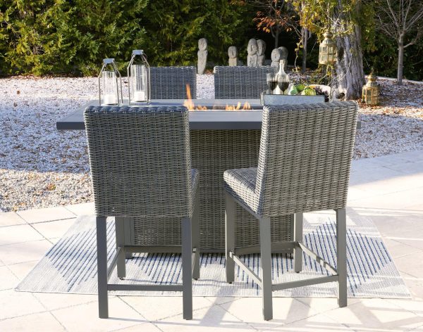 Palazzo Outdoor Counter Height Dining Table with 4 Barstools Discount