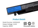 US Warehouse Kingsener A41N1424 Laptop Battery for Asus (ROG) gl552VW dh71 dh74 gl552jx gl552 gl552v gl552vx gl552j gl552jw zx50 zx50j zx50jx on Sale