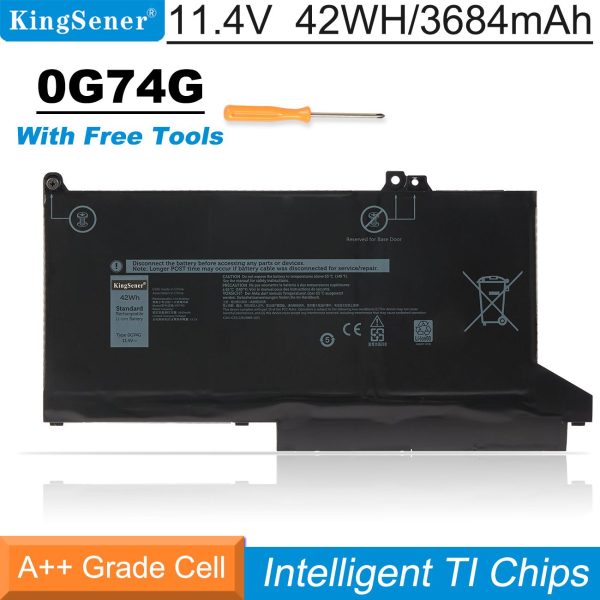 Kingsener 0G74G 42WH Laptop Battery For Dell Latitude 5300 5310 7300 7400 Series Notebook OG74G 02PFPW Online Sale