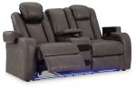 Fyne-Dyme Power Reclining Loveseat with Console Hot on Sale