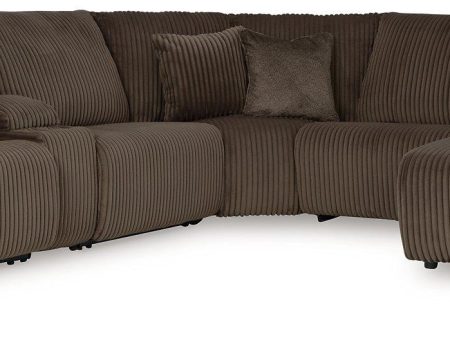 Top Tier Reclining Sectional with Chaise For Sale