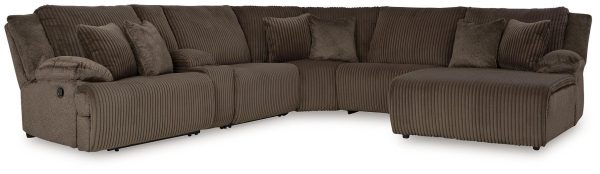 Top Tier Reclining Sectional with Chaise For Sale