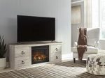 Willowton TV Stand with Electric Fireplace For Sale