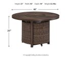 Paradise Trail Paradise Trail Fire Pit Table with 4 Nuvella Swivel Lounge Chairs Fashion