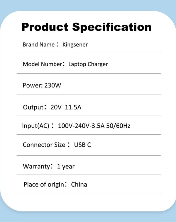 20V 11.5A 230W USB Type-C AC Adapter For Lenovo Yoga A940, For Y9000K Y520-15 Series Supply