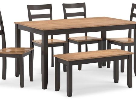 Gesthaven Dining Table with 4 Chairs and Bench (Set of 6) Sale