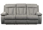 Mitchiner Reclining Sofa with Drop Down Table For Cheap