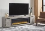 Naydell 92  TV Stand with Electric Fireplace Discount