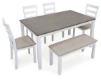 Stonehollow Dining Table and Chairs with Bench (Set of 6) Online Sale