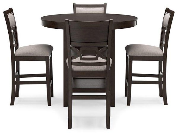 Langwest Counter Height Dining Table and 4 Barstools (Set of 5) For Discount