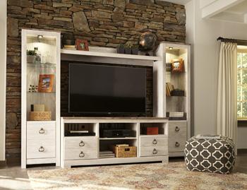 Willowton 4-Piece Entertainment Center Online Hot Sale