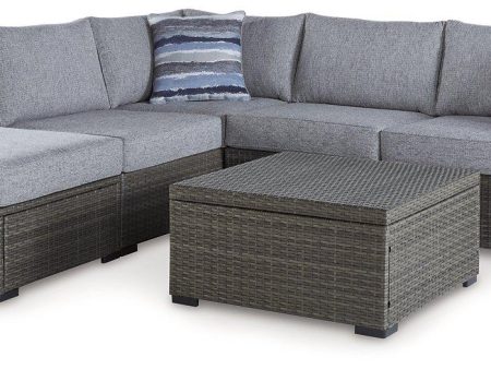 Petal Road Outdoor Loveseat Sectional Ottoman Table Set (Set of 4) Fashion