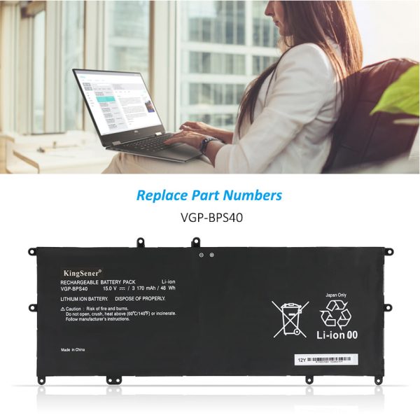KingSener VGP-BPS40 Laptop Battery For SONY Vaio Flip 14A SVF14N SVF14NA1UL 15A SVF15N17CXB SVF15N18PXB SVF15N28PXB Ultrabook For Cheap