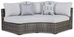 Harbor Court Curved Loveseat with Cushion For Cheap