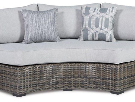 Harbor Court Curved Loveseat with Cushion For Cheap