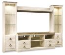 Willowton 4-Piece Entertainment Center Online Hot Sale