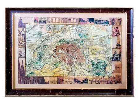 Carte de Paris II by Susan Gillette Print on Sale