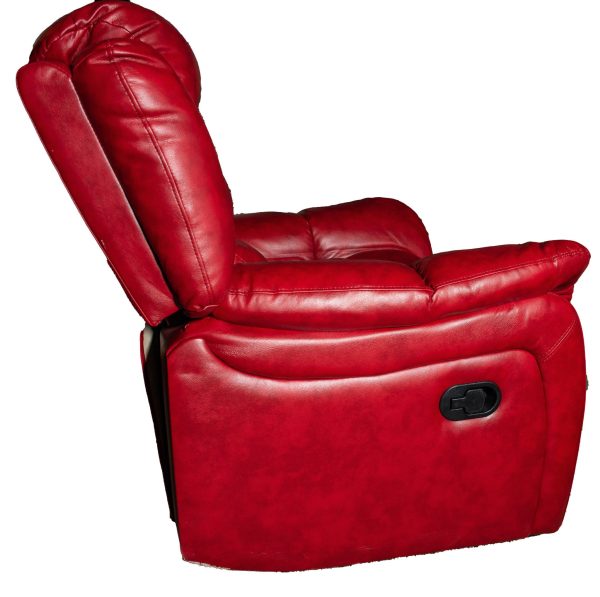 Noble House Oxblood Leather Rocking Recliner on Sale