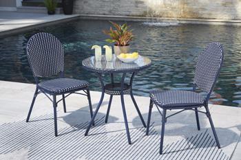 Odyssey Blue Outdoor Table and Chairs (Set of 3) Sale