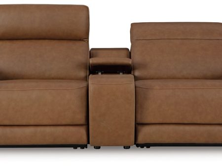 Magic Man Power Reclining Sectional Loveseat with Console Supply