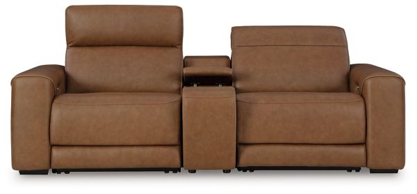 Magic Man Power Reclining Sectional Loveseat with Console Supply