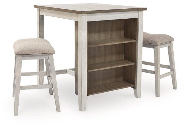 Skempton Counter Height Dining Table and Bar Stools (Set of 3) For Sale