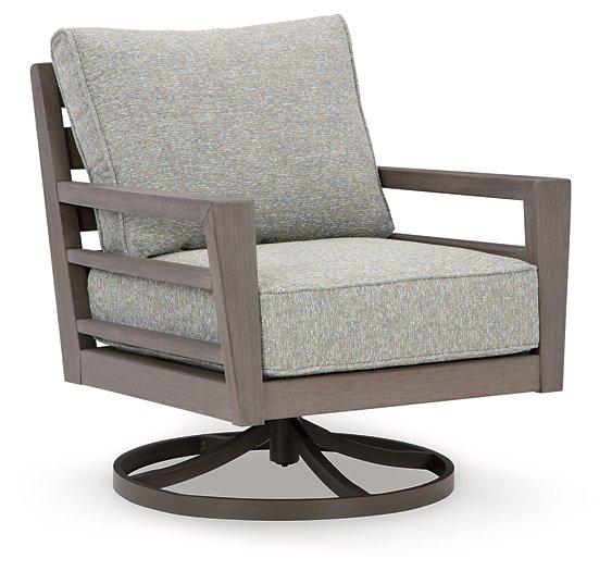 Hillside Barn Outdoor Swivel Lounge with Cushion For Sale