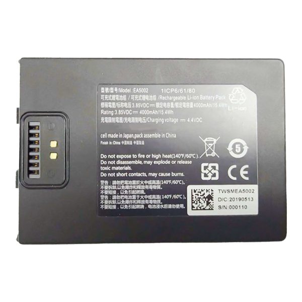 EA5002 Replacement Battery For Zebra EA5002 1ICP6 61 80 3.85V 15.4Wh Online Hot Sale