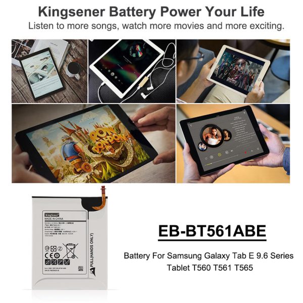 KingSener EB-BT561ABE 19Wh Tablet Batteries For Samsung EB-BT561ABA for Galaxy Tab E T560 T561 SM-T560 Fashion