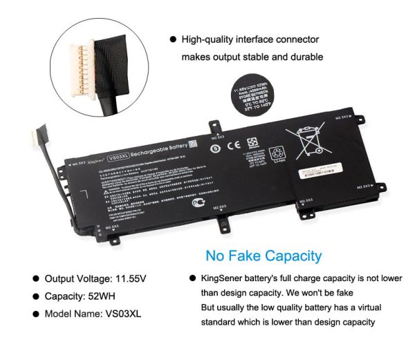 KingSener VS03XL Laptop Battery for HP Envy 15-AS 15-AS014WM 849047-541 HSTNN-UB6Y 849047-541 849313-850 Tablet 11.55V 52wh For Sale