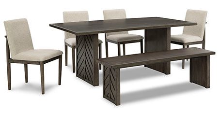 Arkenton Dining Table, 4 Chairs and Bench Set Discount