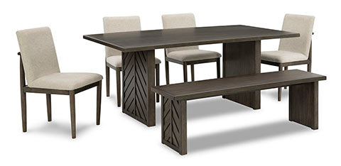 Arkenton Dining Table, 4 Chairs and Bench Set Discount