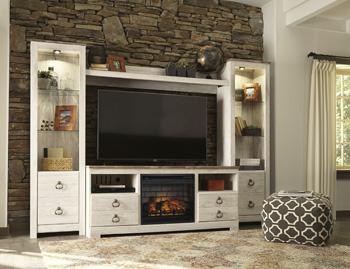 Willowton 4-Piece Entertainment Center with Electric Fireplace Online