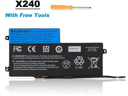 KingSener X240 Internal Battery for Lenovo ThinkPad T440 T440S T450 X240 X250 L450 L450S W550 45N1110 11.1V 24WH For Sale