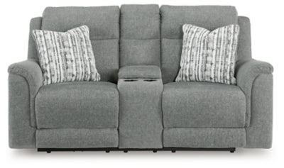 Overflow Power Reclining Loveseat with Console Discount