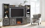 Wynnlow 4-Piece Entertainment Center with Electric Fireplace Cheap