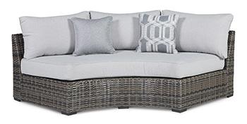 Harbor Court Curved Loveseat with Cushion For Cheap