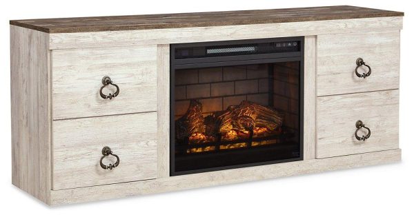 Willowton TV Stand with Electric Fireplace For Sale