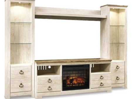 Willowton 4-Piece Entertainment Center with Electric Fireplace Online