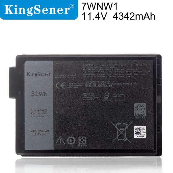 Kingsener 7WNW1 Laptop Battery Replacement for Dell Latitude 7424 5424 5420 Rugged Extreme Series Notebook P85G P86G DMF8C 11.4V 51Wh Online