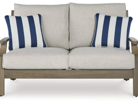 Rainier Ranch Outdoor Loveseat with Cushion For Sale