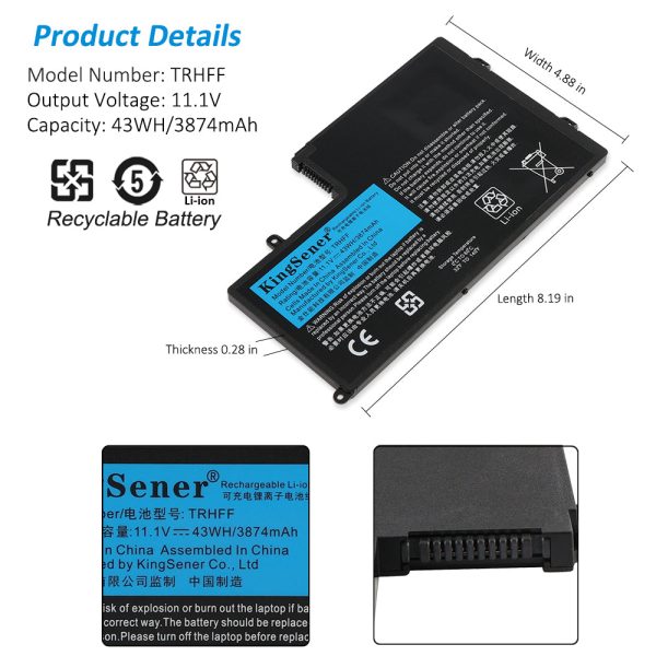 Laptop Battery For Dell Latitude 3450 3550 43WH 11.1V Online now