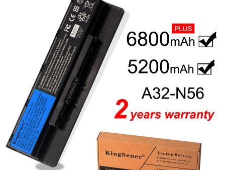 Kingsener A32-N56 Laptop Battery for ASUS N46 N46V N46VJ N46VM N46VZ N56 N56V N56VJ N56VM A33-N56 Supply