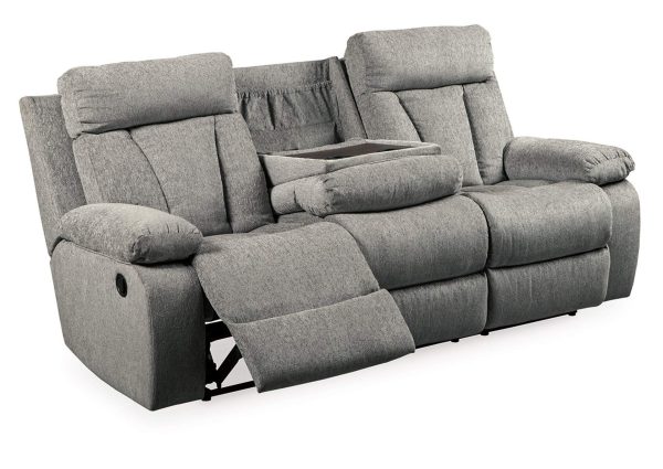 Mitchiner Reclining Sofa with Drop Down Table For Cheap