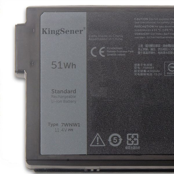 Kingsener 7WNW1 Laptop Battery Replacement for Dell Latitude 7424 5424 5420 Rugged Extreme Series Notebook P85G P86G DMF8C 11.4V 51Wh Online