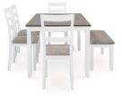 Stonehollow Dining Table and Chairs with Bench (Set of 6) Online Sale